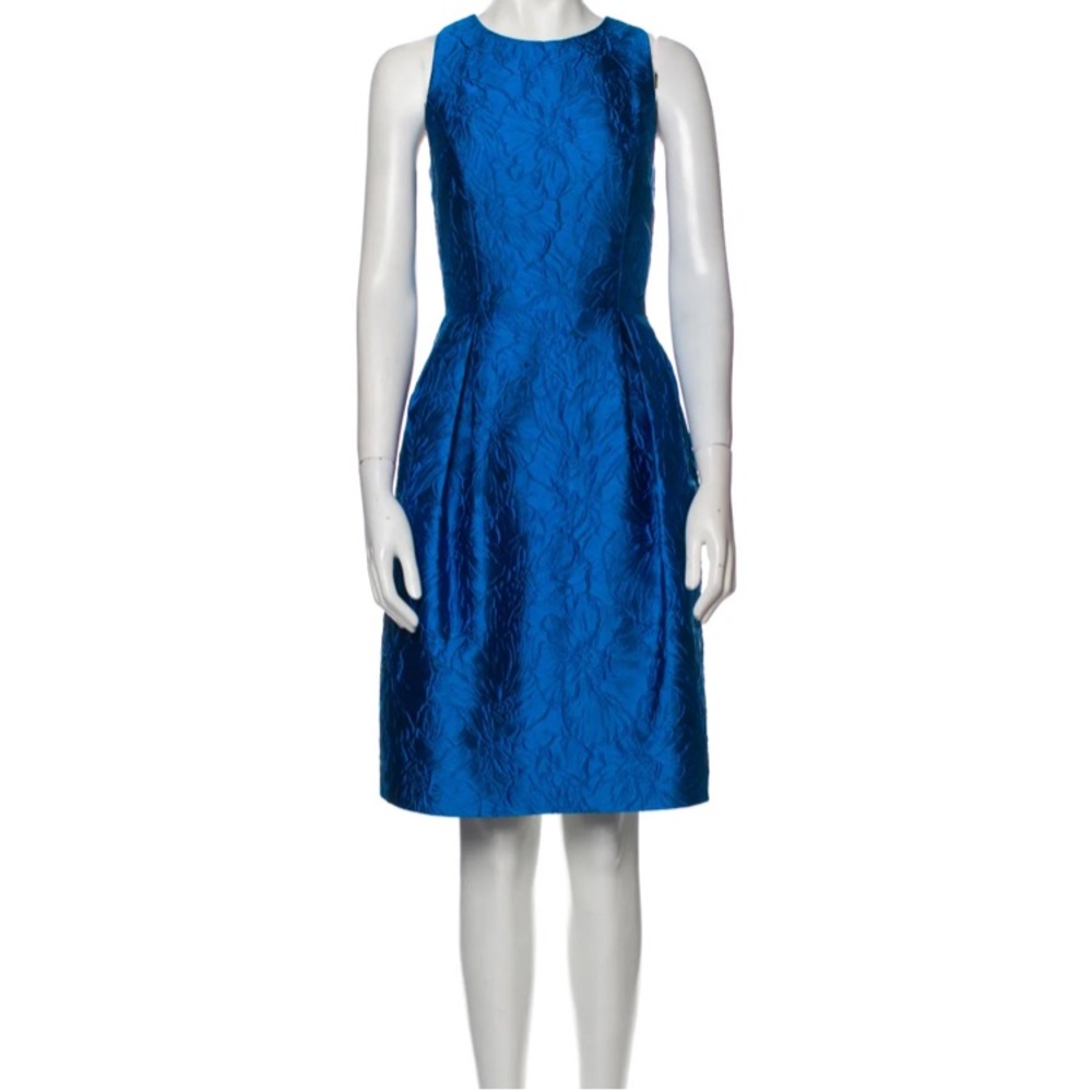 Carmen Marc Valvo Couture knee length dress with pockets